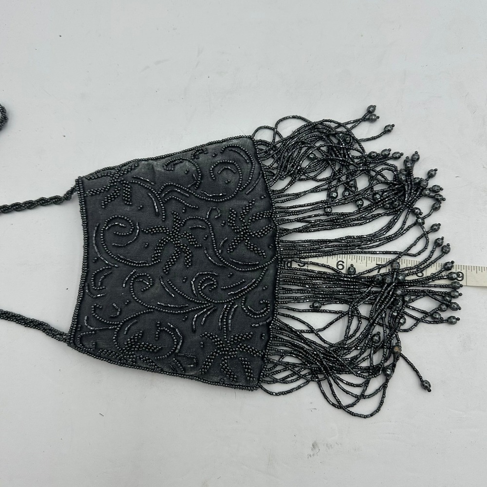 Cache Womens Whimsigoth Beaded Velvet Evening Bag Cocktail Gatsby Prom - Picture 2 of 7